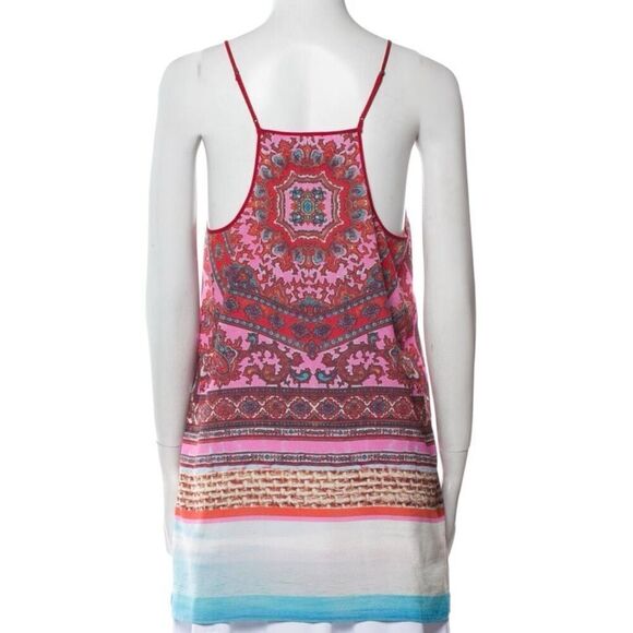 Clover Canyon Light Weight Paisley Print Tank Top Adjustable Straps Hippie, Boho - Picture 3 of 6